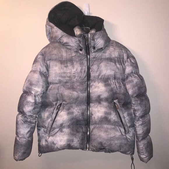 Nicole Benisti Puffer Down Jacket Marbled Grey XL - Picture 2 of 11